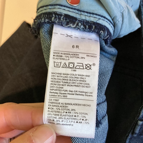 GAP REAL STRAIGHT Dark wash Jeans Sz 6 - Picture 6 of 7